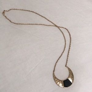 Crescent medallion necklace